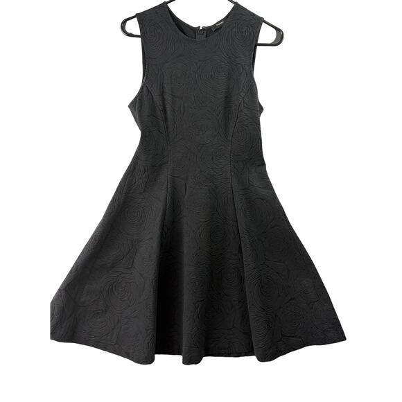 Theory Black Jacquard Skater Dress – Size 2 - Picture 1 of 6